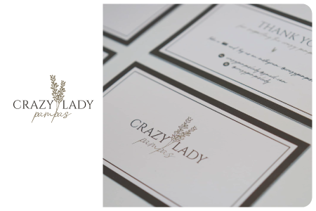 Crazy Lady Pampas Logo & Business cards